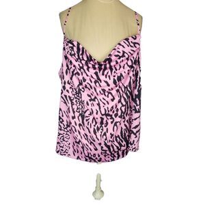 Asos Pink Black Tiger Print Camisole Shell Tank Size 16